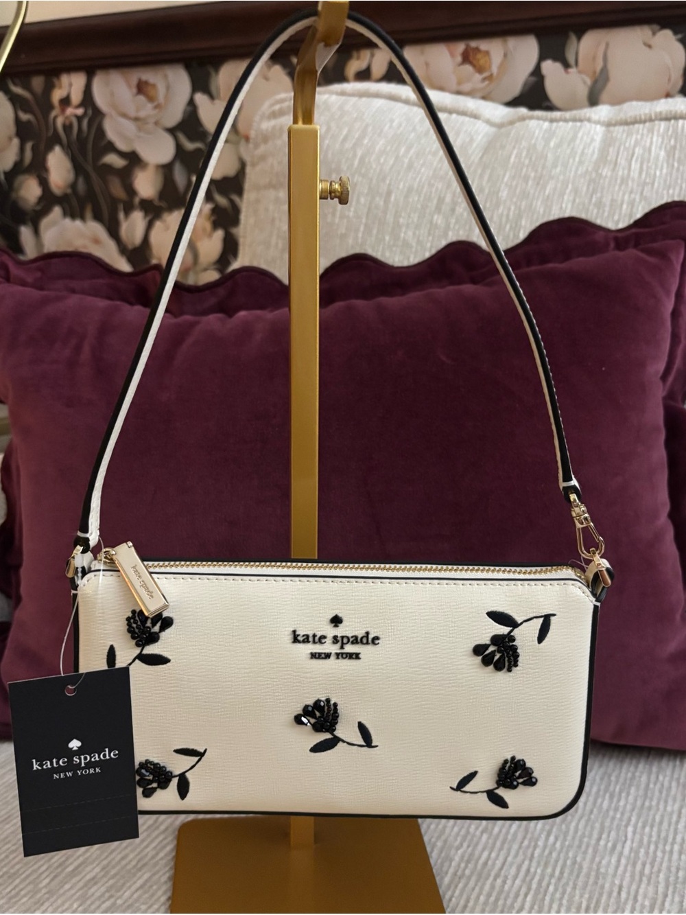 Kate Spade Gemini Floral Patent Leather Convertible Shoulder Bag – NWT